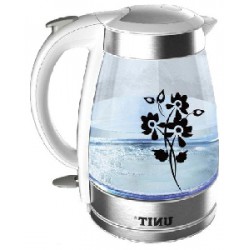     UEK-248 чайник белый с рисунком UNIT 